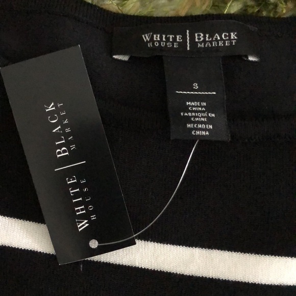 NWT! - WHBM / White House Black Market Stripe Knit Tunic Top - Picture 3 of 7